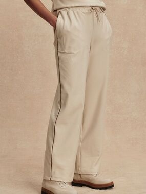 Varley -Brushed Rib Straight Leg Pant 28 - Cement Marl / Carafe